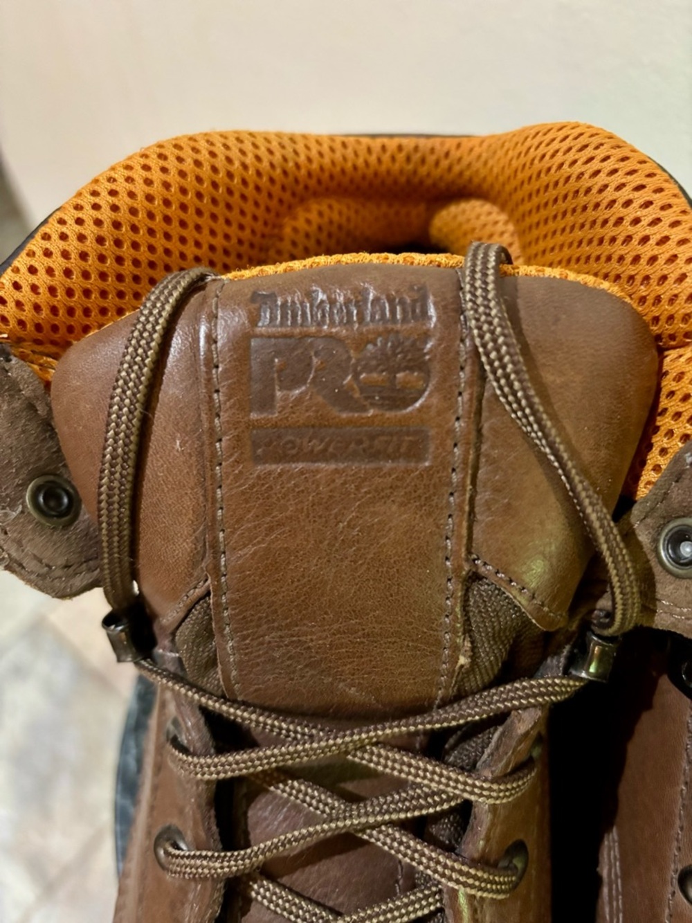Timberland PRO Men’s Brown Leather Work Boots Size 10 - Picture 2 of 7